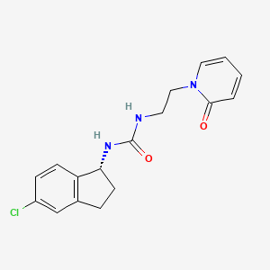 1-[(1R)-5-chloro-2,3-dihydro-1H-inden-1-yl]-3-[2-(2-oxopyridin-1-yl)ethyl]urea