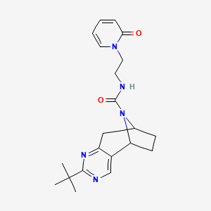 5-tert-butyl-N-[2-(2-oxopyridin-1-yl)ethyl]-4,6,12-triazatricyclo[7.2.1.02,7]dodeca-2,4,6-triene-12-carboxamide