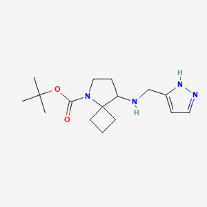 tert-butyl 8-(1H-pyrazol-5-ylmethylamino)-5-azaspiro[3.4]octane-5-carboxylate