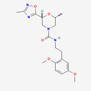 (2R,6R)-N-[2-(2,5-dimethoxyphenyl)ethyl]-2-methyl-6-(3-methyl-1,2,4-oxadiazol-5-yl)morpholine-4-carboxamide