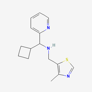 1-cyclobutyl-N-[(4-methyl-1,3-thiazol-5-yl)methyl]-1-pyridin-2-ylmethanamine