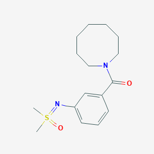 molecular formula C16H24N2O2S B6995760 Azocan-1-yl-[3-[[dimethyl(oxo)-lambda6-sulfanylidene]amino]phenyl]methanone 