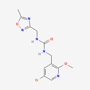 1-[(5-Bromo-2-methoxypyridin-3-yl)methyl]-3-[(5-methyl-1,2,4-oxadiazol-3-yl)methyl]urea