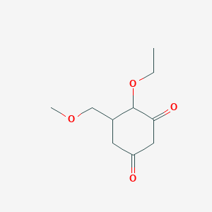 molecular formula C10H16O4 B069969 4-Ethoxy-5-(methoxymethyl)cyclohexane-1,3-dione CAS No. 179177-06-1