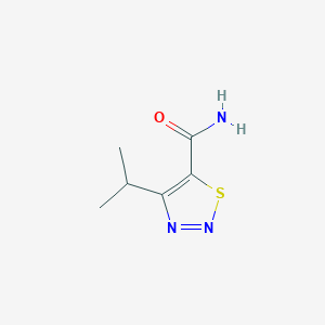 molecular formula C6H9N3OS B069981 4-Isopropyl-1,2,3-thiadiazole-5-carboxamide CAS No. 183302-89-8