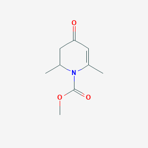 molecular formula C9H13NO3 B069982 Methyl 2,6-dimethyl-4-oxo-2,3-dihydropyridine-1-carboxylate CAS No. 174150-47-1