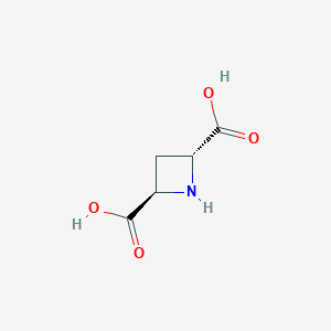 molecular formula C5H7NO4 B069984 氮杂环丁-2,4-二羧酸 CAS No. 161596-63-0
