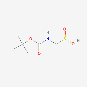 molecular formula C6H13NO4S B070002 Methanesulfinic acid, [[(1,1-dimethylethoxy)carbonyl]amino]-(9CI) CAS No. 178895-57-3