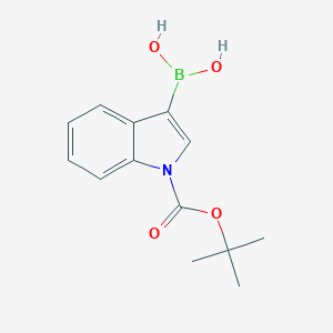 molecular formula C13H16BNO4 B070011 (1-(叔丁氧羰基)-1H-吲哚-3-基)硼酸 CAS No. 181365-26-4