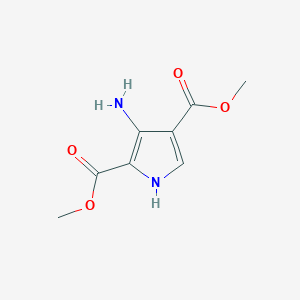 molecular formula C8H10N2O4 B070012 2,4-二甲基 3-氨基-1H-吡咯-2,4-二羧酸酯 CAS No. 180059-04-5
