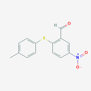 molecular formula C14H11NO3S B070013 2-[(4-Methylphenyl)thio]-5-nitrobenzaldehyde CAS No. 175278-42-9