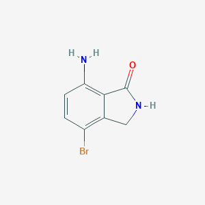 molecular formula C8H7BrN2O B070029 7-氨基-4-溴异吲哚啉-1-酮 CAS No. 169045-01-6