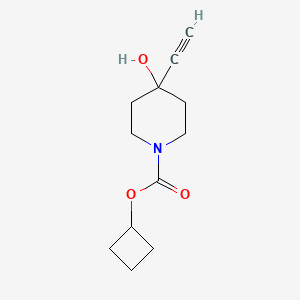 molecular formula C12H17NO3 B7004899 Cyclobutyl 4-ethynyl-4-hydroxypiperidine-1-carboxylate 