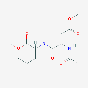 molecular formula C15H26N2O6 B7005592 Methyl 2-[(2-acetamido-4-methoxy-4-oxobutanoyl)-methylamino]-4-methylpentanoate 