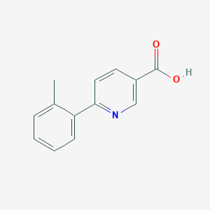 molecular formula C13H11NO2 B070068 6-(邻甲苯基)烟酸 CAS No. 175153-32-9