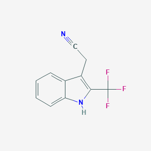 B070069 2-(2-(Trifluoromethyl)-1H-indol-3-YL)acetonitrile CAS No. 174907-40-5