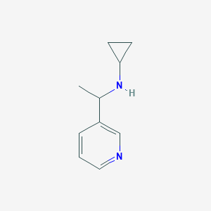 molecular formula C10H14N2 B070074 N-[1-(pyridin-3-yl)ethyl]cyclopropanamine CAS No. 183609-12-3