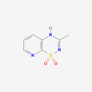 molecular formula C7H7N3O2S B070077 3-METHYL-4H-PYRIDO[3,2-e][1,2,4]THIADIAZINE 1,1-DIOXIDE CAS No. 163136-67-2