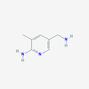 molecular formula C7H11N3 B070080 5-(Aminomethyl)-3-methylpyridin-2-amine CAS No. 187163-76-4