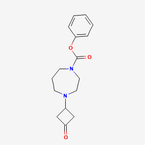 molecular formula C16H20N2O3 B7008351 Phenyl 4-(3-oxocyclobutyl)-1,4-diazepane-1-carboxylate 