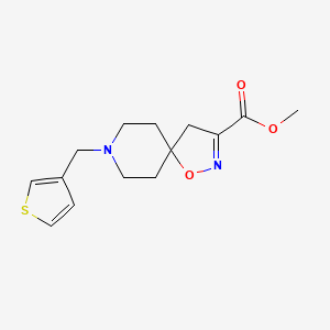 molecular formula C14H18N2O3S B7009812 Methyl 8-(thiophen-3-ylmethyl)-1-oxa-2,8-diazaspiro[4.5]dec-2-ene-3-carboxylate 