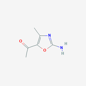 molecular formula C6H8N2O2 B070131 1-(2-Amino-4-methyl-1,3-oxazol-5-yl)ethanone CAS No. 191399-17-4