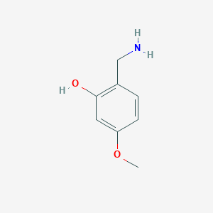 molecular formula C8H11NO2 B070132 2-(Aminomethyl)-5-methoxyphenol CAS No. 164515-08-6