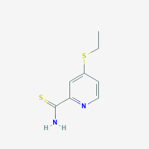 molecular formula C8H10N2S2 B070141 2-Pyridinecarbothioamide, 4-(ethylthio)- CAS No. 186044-56-4