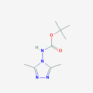 molecular formula C9H16N4O2 B070151 Tert-butyl N-(3,5-dimethyl-1,2,4-triazol-4-yl)carbamate CAS No. 187145-70-6