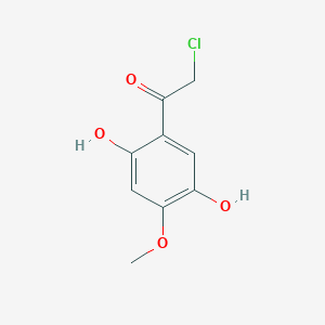 molecular formula C9H9ClO4 B070161 2-Chloro-1-(2,5-dihydroxy-4-methoxyphenyl)ethanone CAS No. 163980-43-6