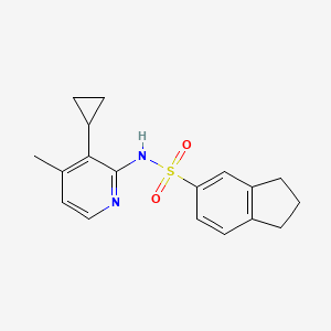 N-(3-cyclopropyl-4-methylpyridin-2-yl)-2,3-dihydro-1H-indene-5-sulfonamide