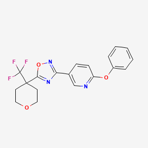 3-(6-Phenoxypyridin-3-yl)-5-[4-(trifluoromethyl)oxan-4-yl]-1,2,4-oxadiazole