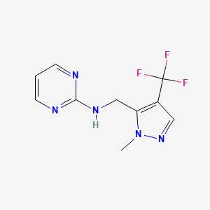 N-[[2-methyl-4-(trifluoromethyl)pyrazol-3-yl]methyl]pyrimidin-2-amine