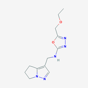 N-(5,6-dihydro-4H-pyrrolo[1,2-b]pyrazol-3-ylmethyl)-5-(ethoxymethyl)-1,3,4-oxadiazol-2-amine