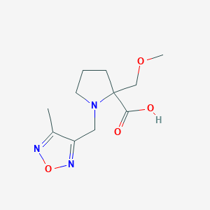 2-(Methoxymethyl)-1-[(4-methyl-1,2,5-oxadiazol-3-yl)methyl]pyrrolidine-2-carboxylic acid