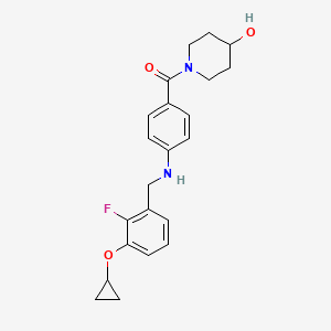 [4-[(3-Cyclopropyloxy-2-fluorophenyl)methylamino]phenyl]-(4-hydroxypiperidin-1-yl)methanone