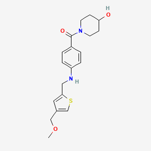 (4-Hydroxypiperidin-1-yl)-[4-[[4-(methoxymethyl)thiophen-2-yl]methylamino]phenyl]methanone