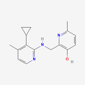 2-[[(3-Cyclopropyl-4-methylpyridin-2-yl)amino]methyl]-6-methylpyridin-3-ol