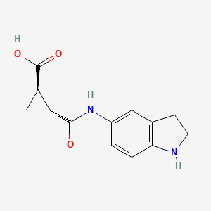 (1R,2R)-2-(2,3-dihydro-1H-indol-5-ylcarbamoyl)cyclopropane-1-carboxylic acid