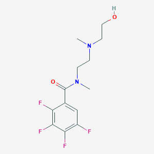 2,3,4,5-tetrafluoro-N-[2-[2-hydroxyethyl(methyl)amino]ethyl]-N-methylbenzamide