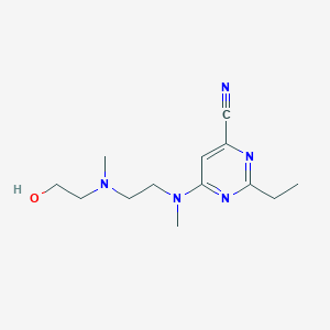 2-Ethyl-6-[2-[2-hydroxyethyl(methyl)amino]ethyl-methylamino]pyrimidine-4-carbonitrile