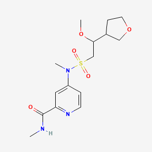 4-[[2-methoxy-2-(oxolan-3-yl)ethyl]sulfonyl-methylamino]-N-methylpyridine-2-carboxamide