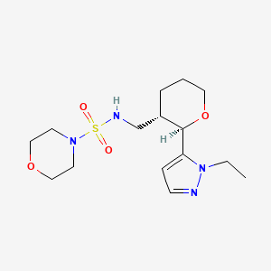 N-[[(2R,3S)-2-(2-ethylpyrazol-3-yl)oxan-3-yl]methyl]morpholine-4-sulfonamide