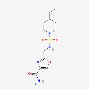 2-[[(4-Ethylpiperidin-1-yl)sulfonylamino]methyl]-1,3-oxazole-4-carboxamide