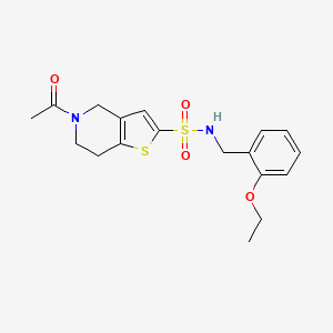 5-acetyl-N-[(2-ethoxyphenyl)methyl]-6,7-dihydro-4H-thieno[3,2-c]pyridine-2-sulfonamide