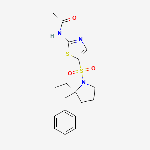 N-[5-(2-benzyl-2-ethylpyrrolidin-1-yl)sulfonyl-1,3-thiazol-2-yl]acetamide