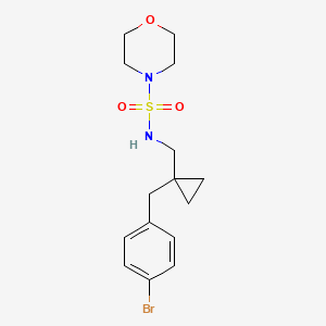 N-[[1-[(4-bromophenyl)methyl]cyclopropyl]methyl]morpholine-4-sulfonamide