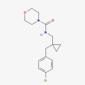 N-[[1-[(4-bromophenyl)methyl]cyclopropyl]methyl]morpholine-4-carboxamide