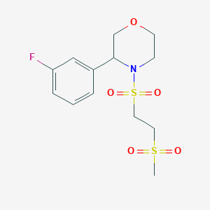 3-(3-Fluorophenyl)-4-(2-methylsulfonylethylsulfonyl)morpholine