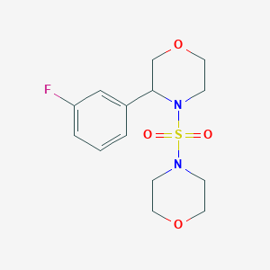 3-(3-Fluorophenyl)-4-morpholin-4-ylsulfonylmorpholine